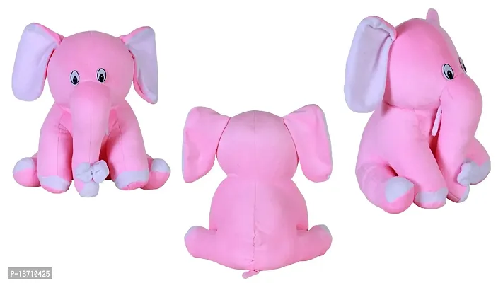 DEALS INDIA Special Combo Of 4 Super Soft Pink Sitting Elephant, Pink Rabbit, Yellow Unicorn, Blue Penguin Soft Stuffed For Kids/ Gifts Birthday And For Special Occasion 25Cm (Multicolour)-thumb2
