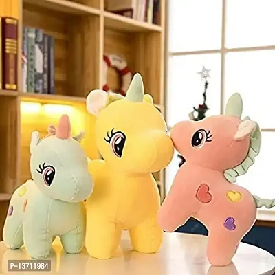 7 Stream-Teddy Cute Unicorn Toy Gift Birthday Soft [ Set Off 2 ] Stuffed Animal Girls/Boys Lovable Hug able | Yellow Pink 28 cm Child Friend Modal no 241-thumb5