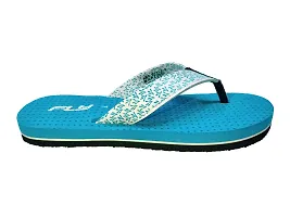 FLY Women's Synthetic Leather Fashion Slippers - Aqua, 8 [STYLE-01]-thumb1