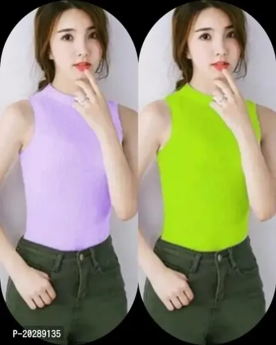 Stylish  Sleeveless Top Combo