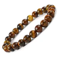 Tiger Eye Stone Bracelet With Lab Certificate AAA Quality for Healing and Positive Energy, Courage, Protector and Will Power Men and Women-thumb2