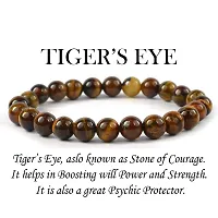 Tiger Eye Stone Bracelet With Lab Certificate AAA Quality for Healing and Positive Energy, Courage, Protector and Will Power Men and Women-thumb3