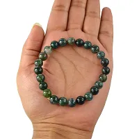 Moss Agate Natural Crystal Healing Stretchable Elastic 8mm Beads Bracelet-thumb3