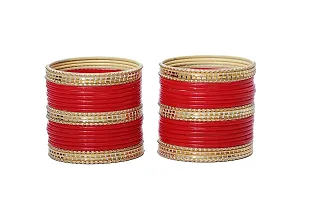 Kiaarvi Metal Red Bangle Set for Women  Girls (Pack of 48)-thumb1