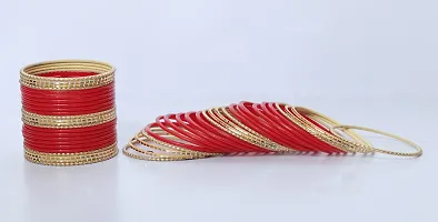 Kiaarvi Metal Red Bangle Set for Women  Girls (Pack of 48)-thumb3