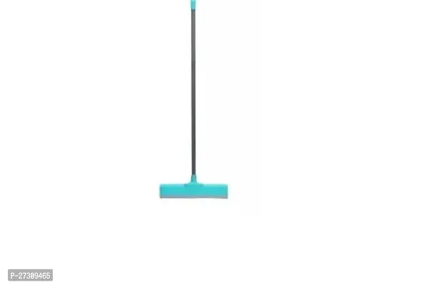 Stylish Blue Floor Wiper With Wide Foam Long Handle-thumb0