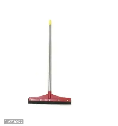 Stylish Red Floor Wiper With Wide Foam Long Handle-thumb0