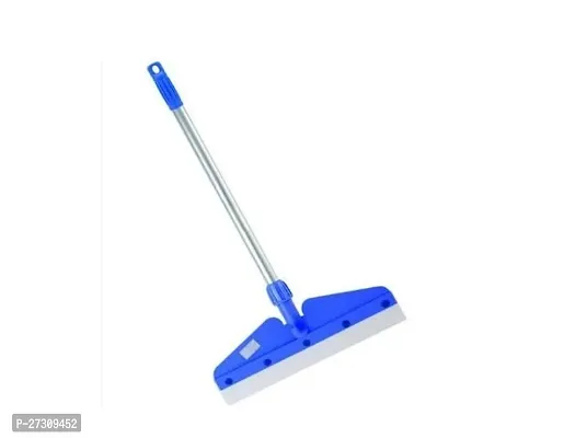 Stylish Blue Floor Wiper With Wide Foam Long Handle-thumb0