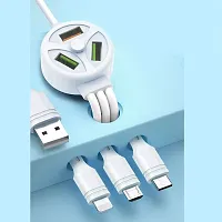 6IN1 CHARGER WITH 3 PORT HUB WHITE-thumb1