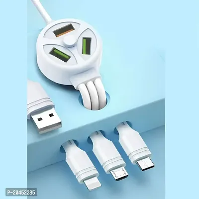 6IN1 CHARGER WITH 3 PORT HUB WHITE-thumb2
