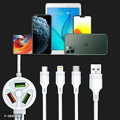 6IN1 CHARGER WITH 3 PORT HUB WHITE-thumb4