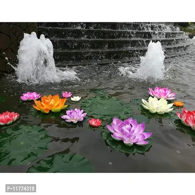 TFH Artificial Lotus Flower for Pool Decoration. (Yellow)-thumb3