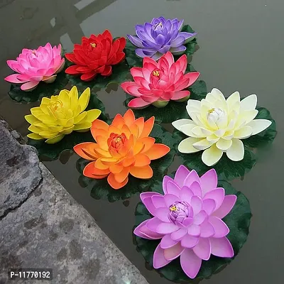 TFH Artificial Lotus Flower for Pool Decoration. (Multi Pack of-3)-thumb0