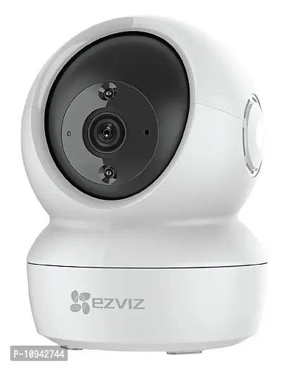 Made in India | WiFi Indoor Home Security/Baby Monitor Camera|2 Way Talk | 360&deg; Pan/Tilt | Night Vision | MicroSD Card Slot Upto 256GB |Works with Alexa  Google|C6N, White-thumb0