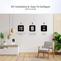 Made in India | WiFi Indoor Home Security/Baby Monitor Camera|2 Way Talk | 360&deg; Pan/Tilt | Night Vision | MicroSD Card Slot Upto 256GB |Works with Alexa  Google|C6N, White-thumb4