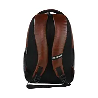 Mike Bags Faux Leather Laptop Backpack - Brown-thumb3