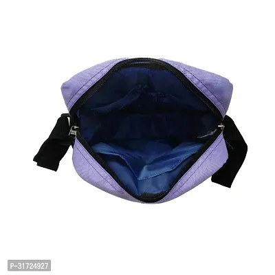 Stylish Solid Messenger Bag - Purple-thumb3