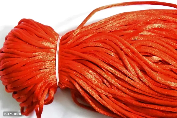 Samarth Malai Macrame Cord/Malai Dori/Silk Macrame (90 Meter) (Red)-thumb0