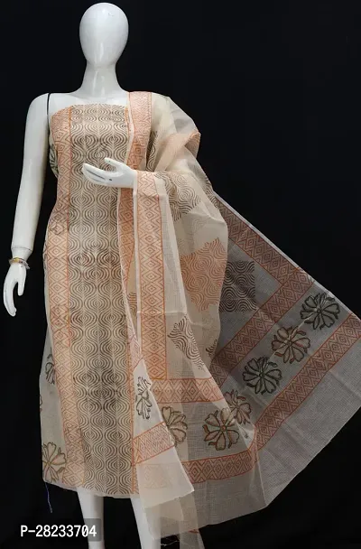 Classic Cotton Printed Dress Material with Dupatta for Women