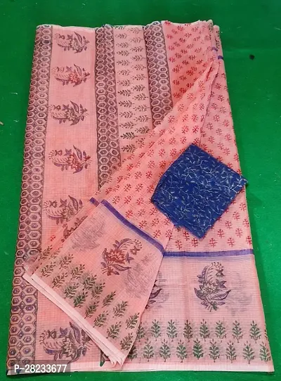 Classic Cotton Printed Saree with Blouse piece