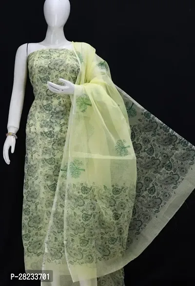 Classic Cotton Printed Dress Material with Dupatta for Women