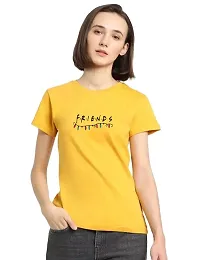 Printed Cotton Round Neck Womens Regular Fit T-Shirt-thumb1