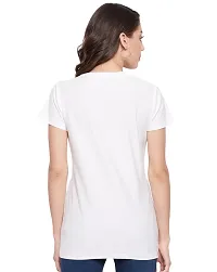 Women Graphic Solid Round Neck T-Shirt (Regular)-thumb3