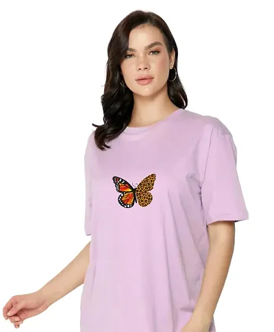 Womens Causal Boyfriend T-Shirt (Digital Butterfly)