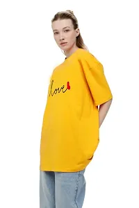 Women Oversized Round Neck T-Shirt (E-Love)-thumb1