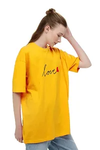 Women Oversized Round Neck T-Shirt (E-Love)-thumb3