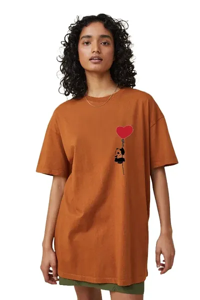 Women Western wear Crew Neck T-Shirt (Oversized)