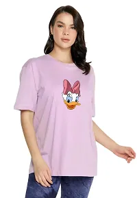 Womens Oversized Loose Western Wear Round neck T-shirt(Duck)-thumb2