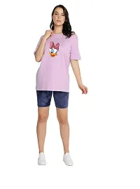 Womens Oversized Loose Western Wear Round neck T-shirt(Duck)-thumb3