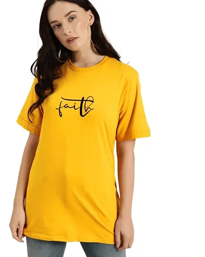 Women Western wear Crew Neck T-Shirt (New Faith)