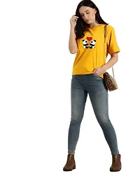 Women Western wear Printed Crew Neck T-Shirt (Oversized)-thumb3