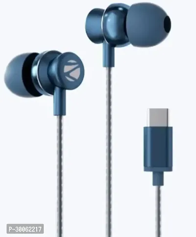 Classic Navy Blue Wired Headphones/Earphones-thumb0