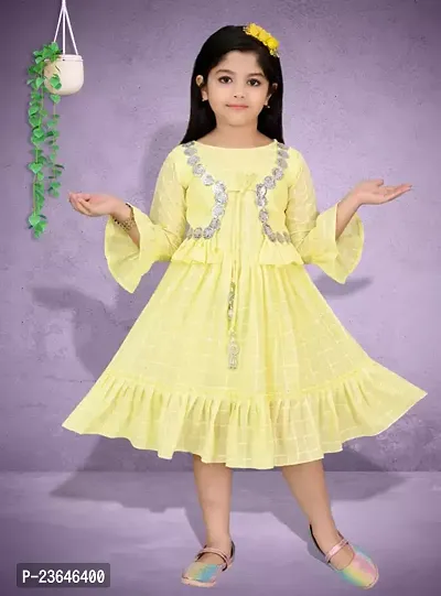 Stylish Cotton Frocks For Girl-thumb0