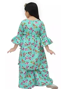 Stylish Cotton Kurta With Palazzo Set For Girl-thumb1