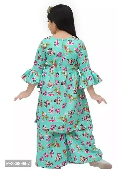 Stylish Cotton Kurta With Palazzo Set For Girl-thumb2