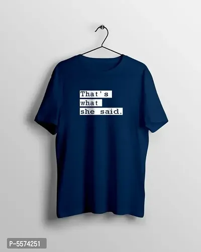 Trendy Cotton Blue Printed T-shirt