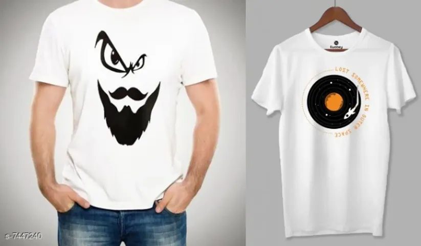 Stylish Mens Combo Of 2 Tshirt