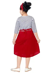Red Cotton Bland Dresses-thumb1