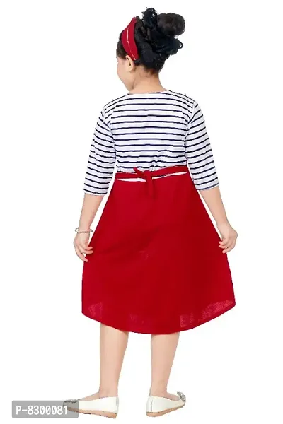 Red Cotton Bland Dresses-thumb2