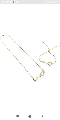 Gold Plated Fancy Chain Pendant / Bracelet New Combo-10017-thumb2
