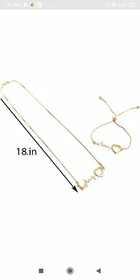 Gold Plated Fancy Chain Pendant / Bracelet New Combo-10017-thumb4
