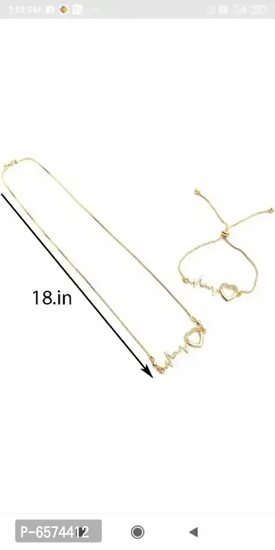 Gold Plated Fancy Chain Pendant / Bracelet New Combo-10017-thumb5