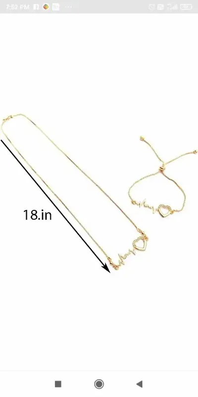 Gold Plated Fancy Chain Pendant / Bracelet New Combo-10017