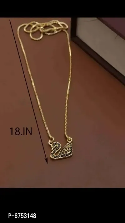 Gold Plated Fancy New Chain Pendant For Girl / Women