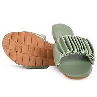 Fab Flip Olive Stylish Scrunchy Slippers for Girls and Women for Casual Wear Bellies And Mojris for Women (Made in India)-thumb4