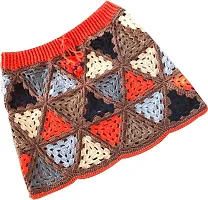 Elegant Multicoloured Knitted Woven Design Skirts For Women-thumb3